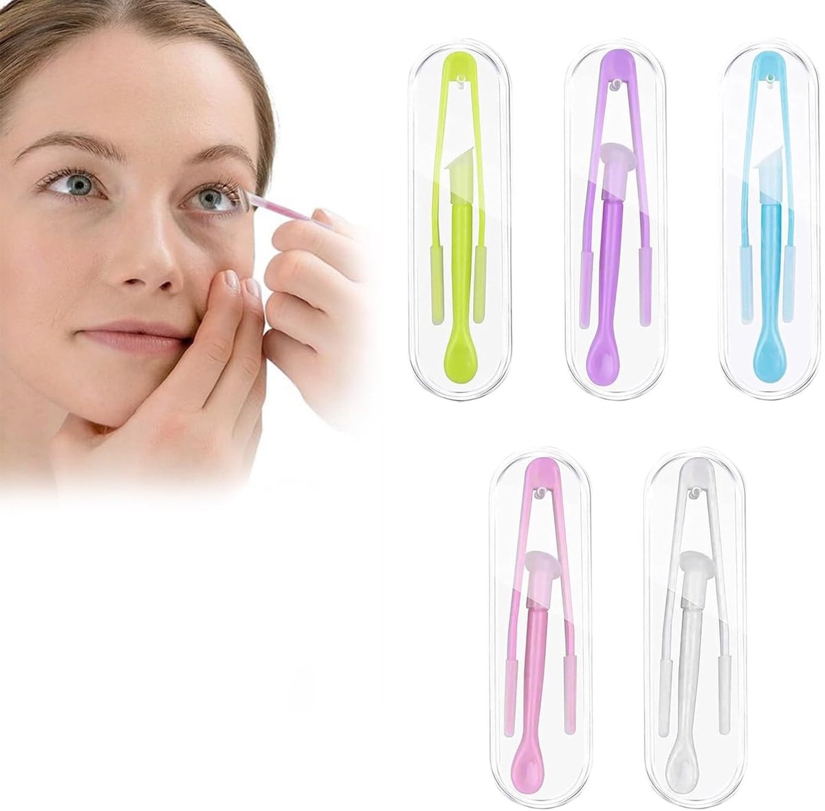 Solidchoice - Set van 5 Contactlens Pincetten in Kleurrijke Kleuren