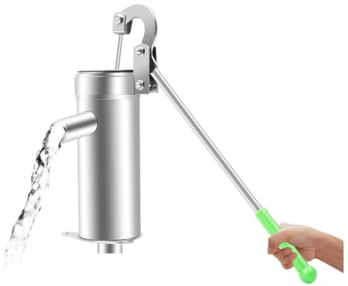 Solidchoice - Handmatige Roestvrij Stalen Waterpomp met 8m Zuigdiepte