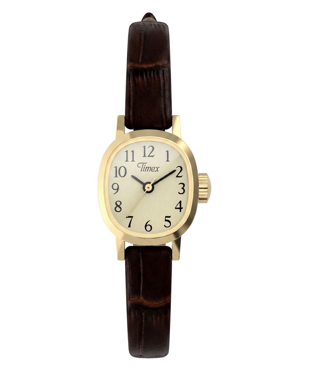 Timex Cavatina TW2Y87700 Horloge - Leer - Bruin - Ø 17 mm