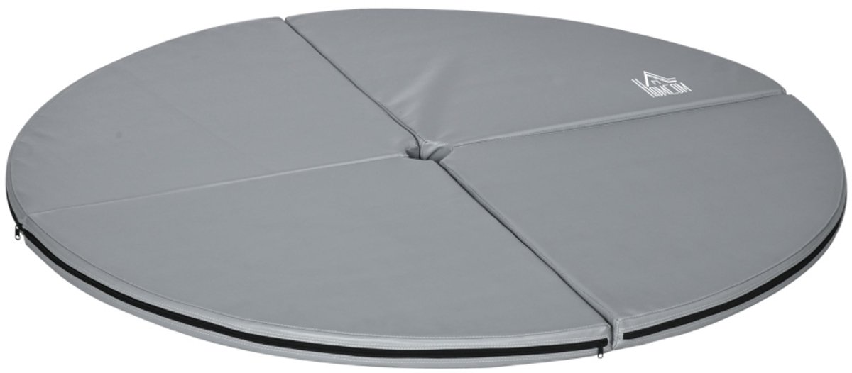 REDOM - Pole-dance-mat - 5 cm dikke ronde fitnessmat - Opvouwbaar - Waterdichte kunststof hoes met ritssluiting - Voor pole dance, gymnastiek en yoga - Kunststof - 150 cm