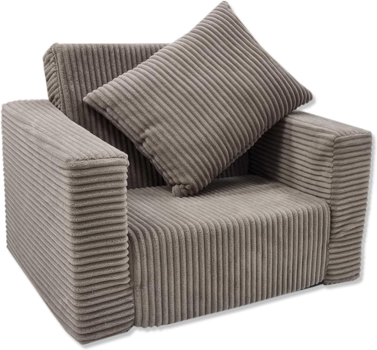 Allvia® Kindersofa - Zitzak - Kinderstoel - Beige - 100cm x 50cm x 40cm