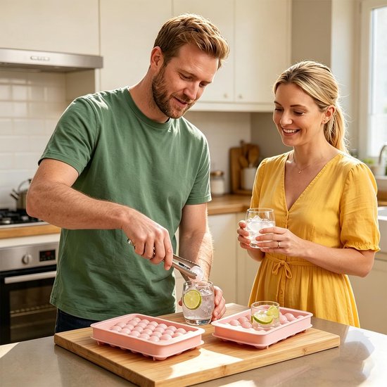 Set van 2 Mini IJsvormpjes en IJsklontjes Tang voor Cocktails en Dranken — afbeelding 4