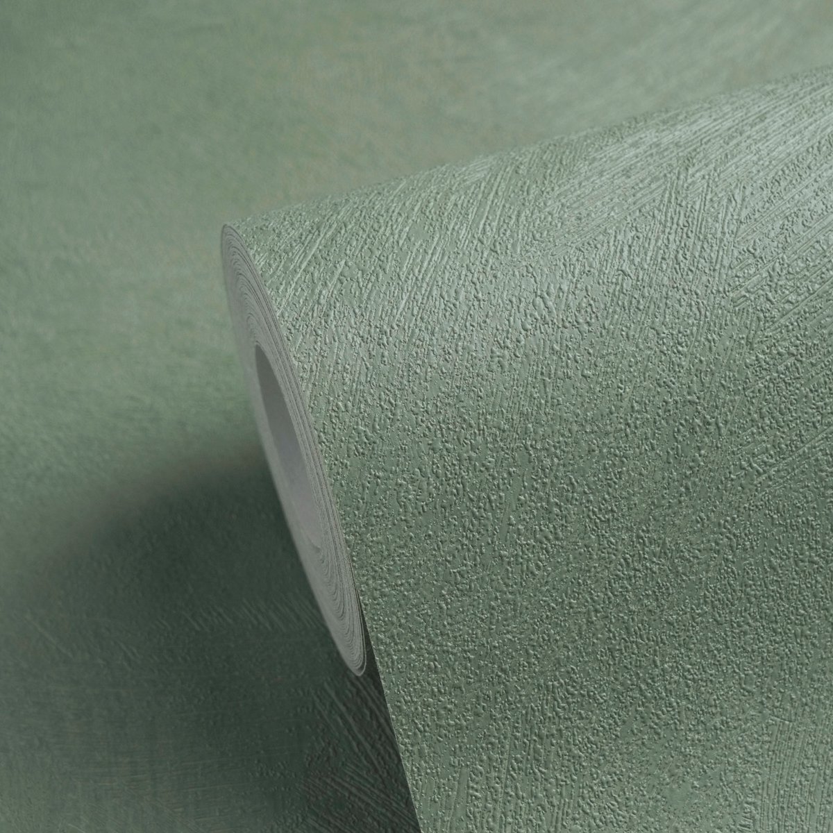 Vliesbehang, Effen behang groen | B908049, 10,05 m x 0,53 m