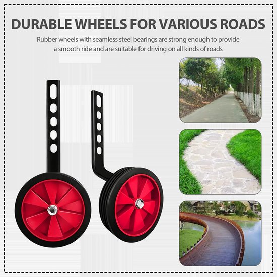 Steunwielen voor Kinderfietsen, Universaal voor 12-20 Inch Fietsen — afbeelding 4