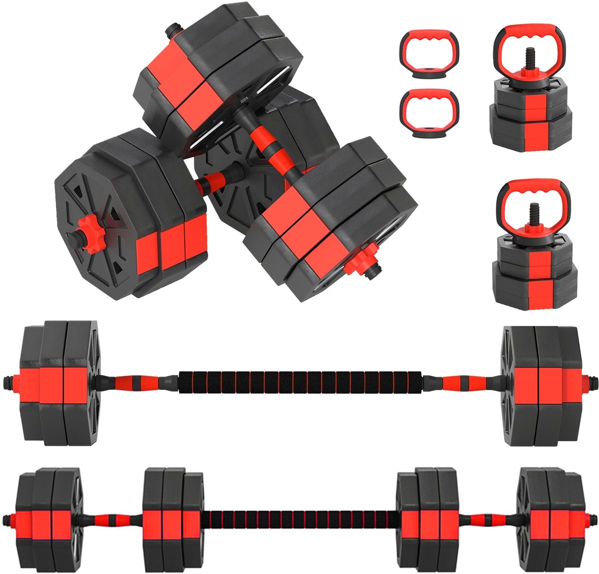 SPORTNOW Halterstang Set-Kunststof, zand-125L x 18B x 18H cm-Rood