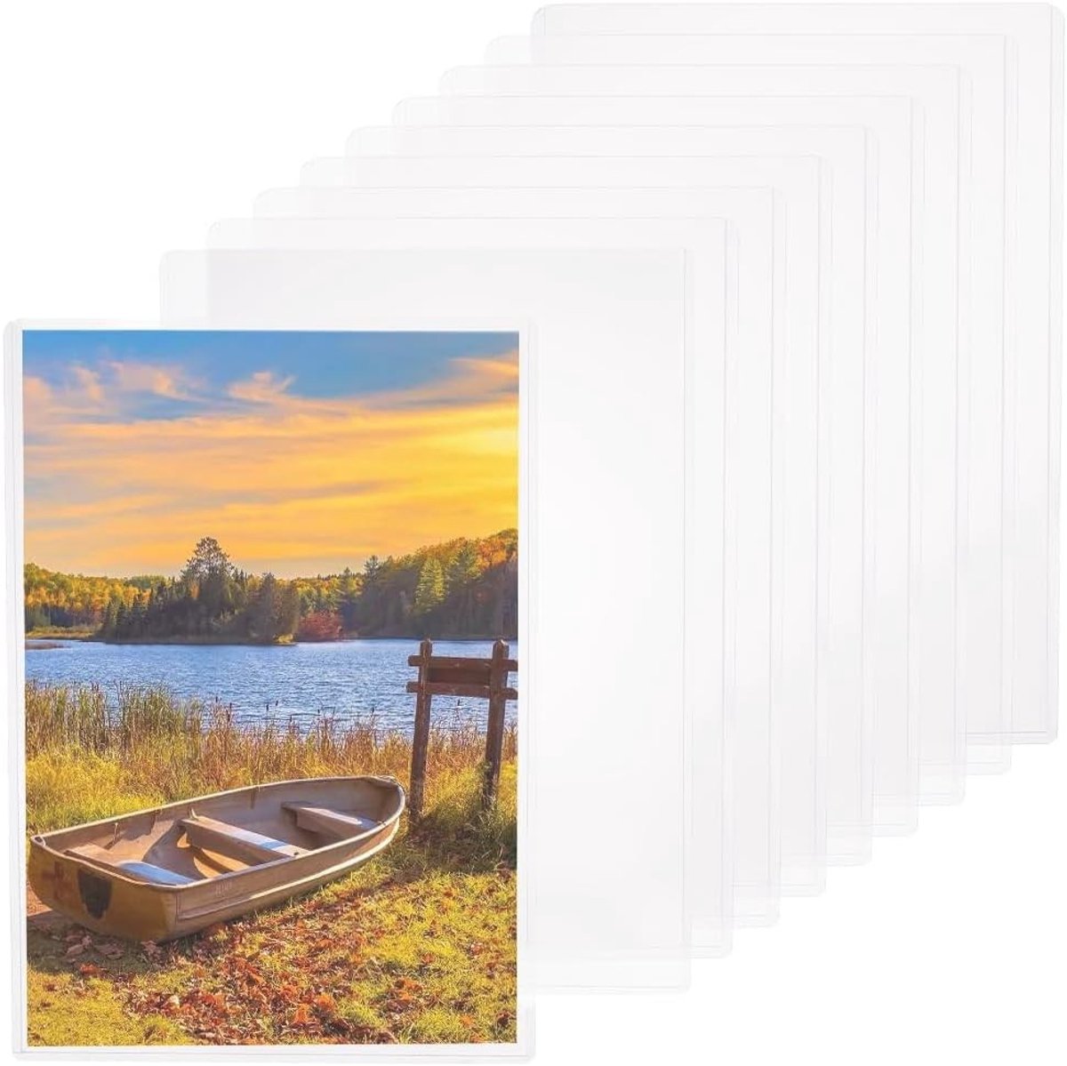 Set van 10 Transparante PVC Beschermhoezen voor A4 Documenten, Foto's en Tijdschriften, 31x22cm