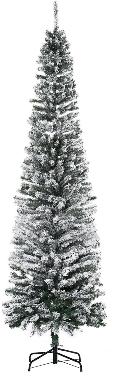 HOMCOM Kerstboom Kunststof, Staal Ø68 x 225H cm Groen