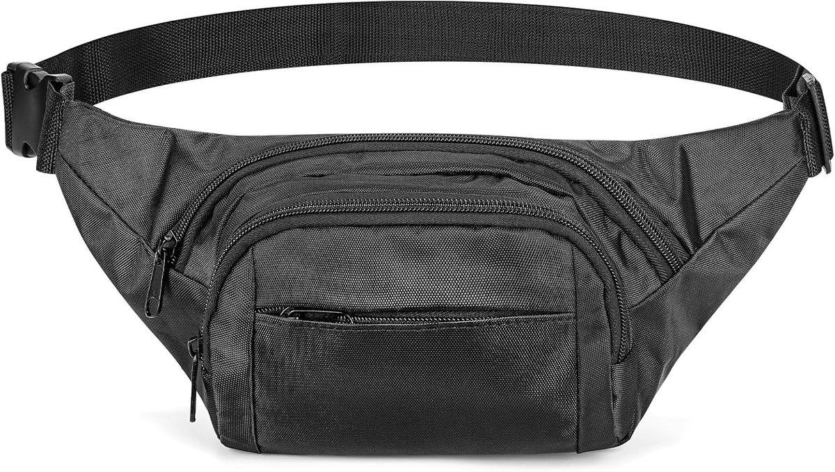 Verstelbare Heuptas met Lange Schouderriem, Lichtgewicht Zipped Heuptas met Vakken voor Plus Size Gebruik, Ideaal voor Wandelen en Reizen