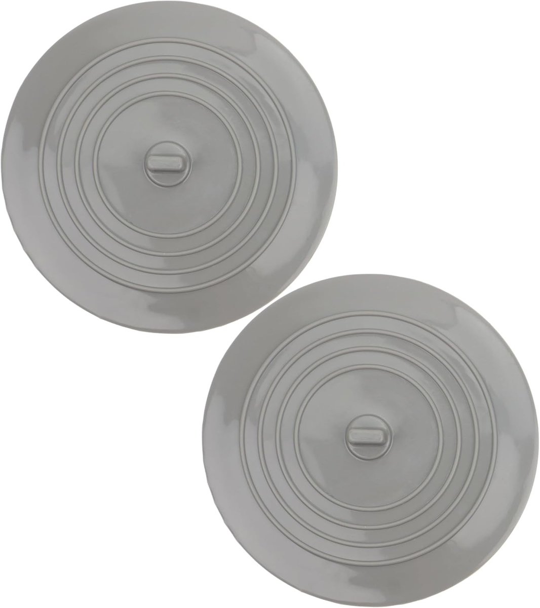 Afvoerstop - Grijs - 15 x 15 x 15 cm - Siliconen Wastafelstop met Handgreep - Voor Douche, Bad en Wastafel