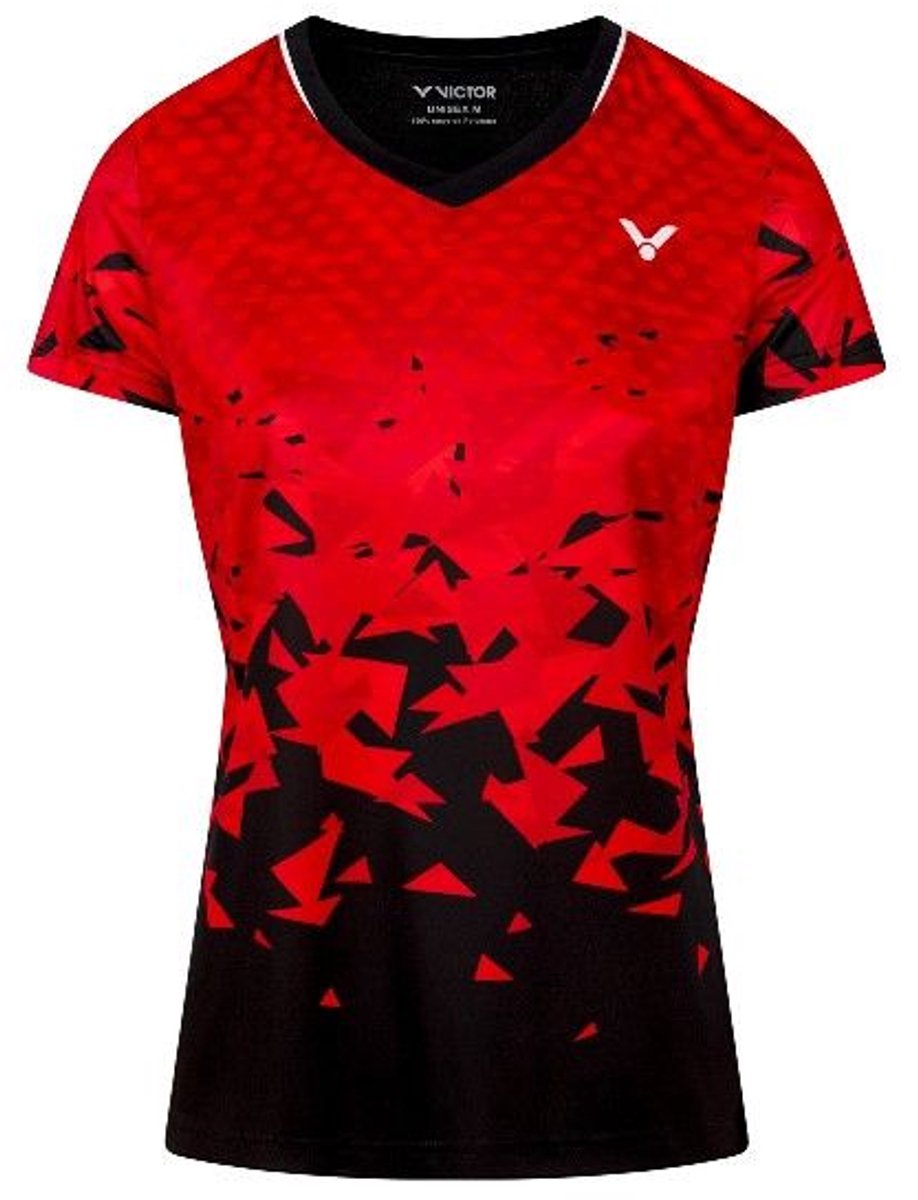 VICTOR T-54101 D - T-shirt - Rood - Maat M