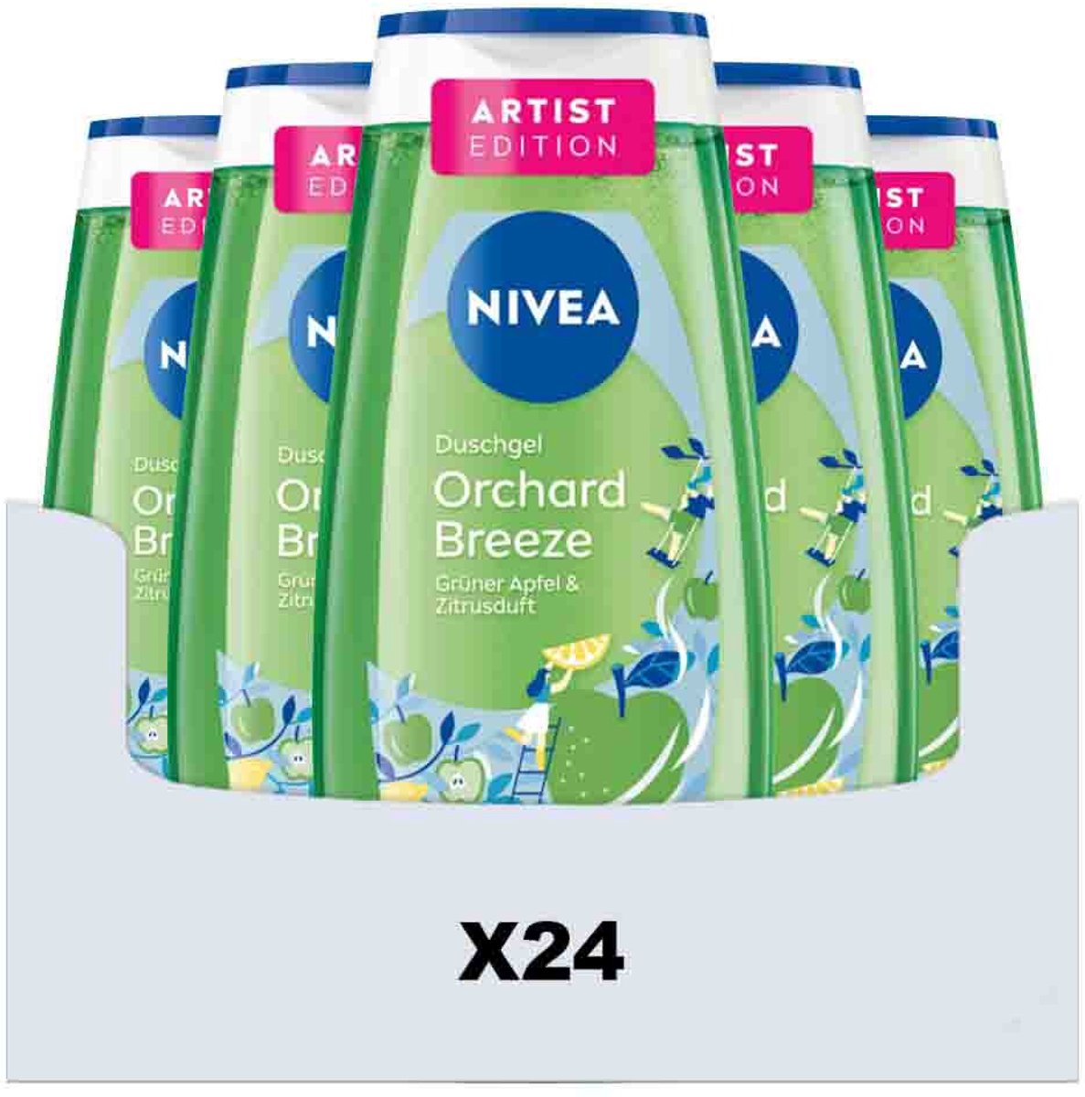 NIVEA Douchegel Orchard Breeze - 24 x 250 ml - Voordeelverpakking