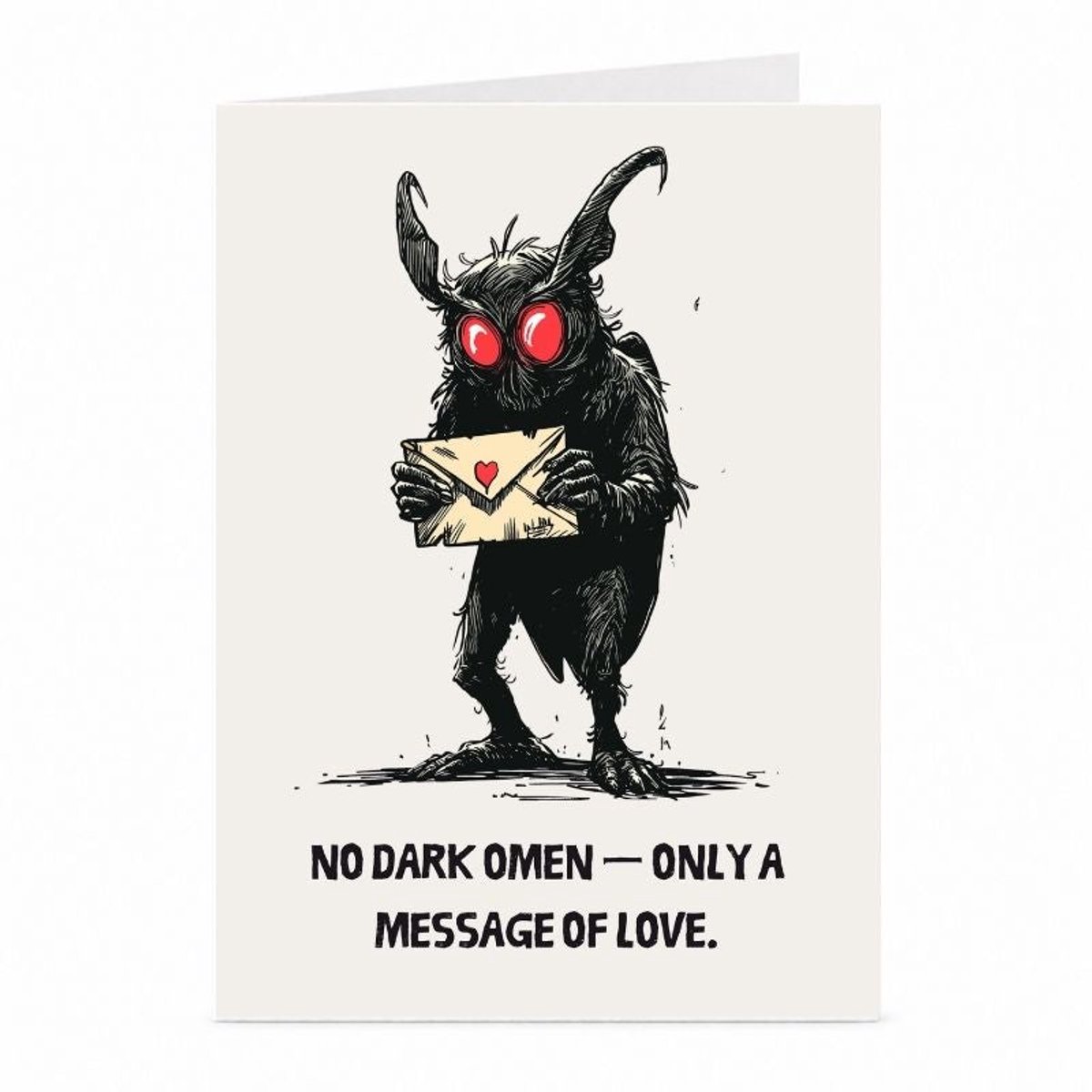 Mothman - Valentijnskaart - JustTheCardGuy - A6 met envelop