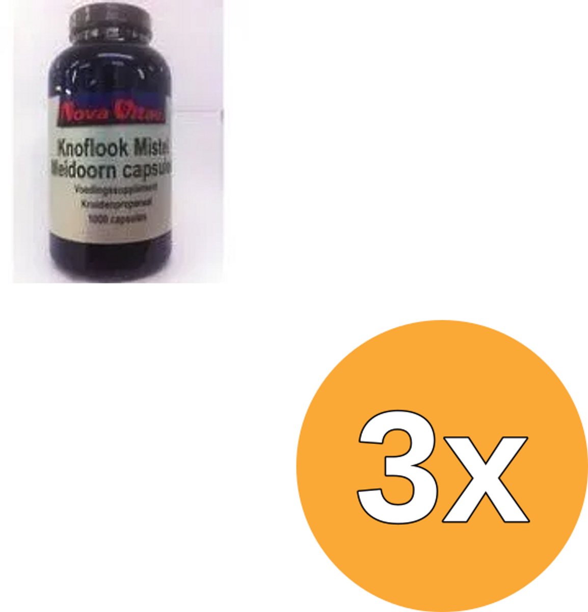 3x Nova Vitae Knoflook mistel meidoorn (1000 capsules)