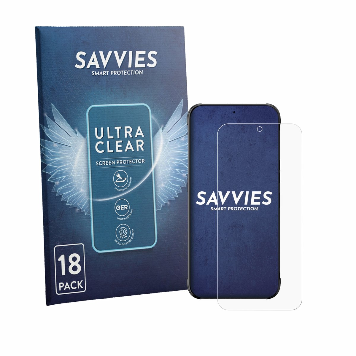Savvies - Screenprotector voor Gigaset GX30 - Folie Beschermfolie transparant 18 Stuks
