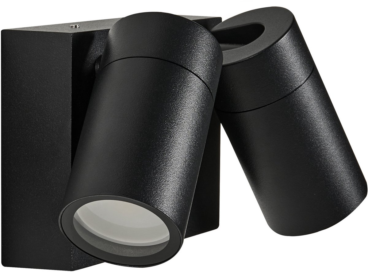 HOLMS - Wandlamp voor buiten - Zwart - Aluminium