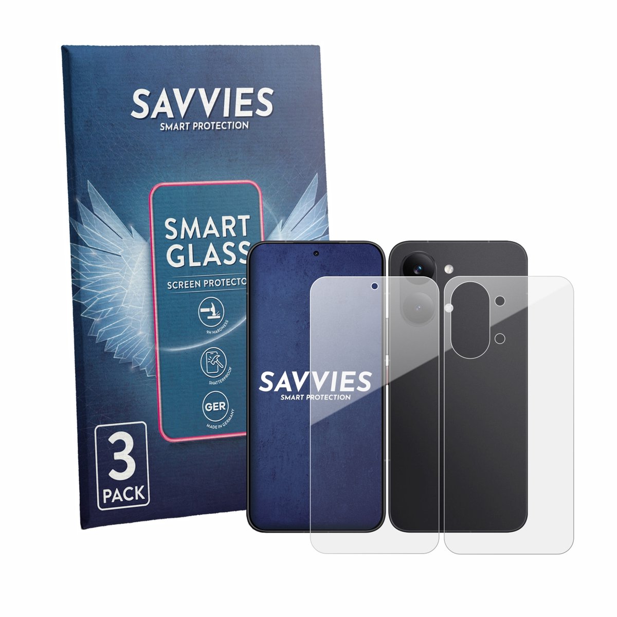 3 Stuks Savvies Screenprotector - geschikt voor Xiaomi Poco X8 Pro Max (Voor+Achter) - beschermfolie glas transparant