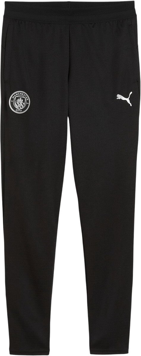 PUMA Manchester City Pantalon d’Entraînement 2025-2026 Noir Argenté enfants Zilver