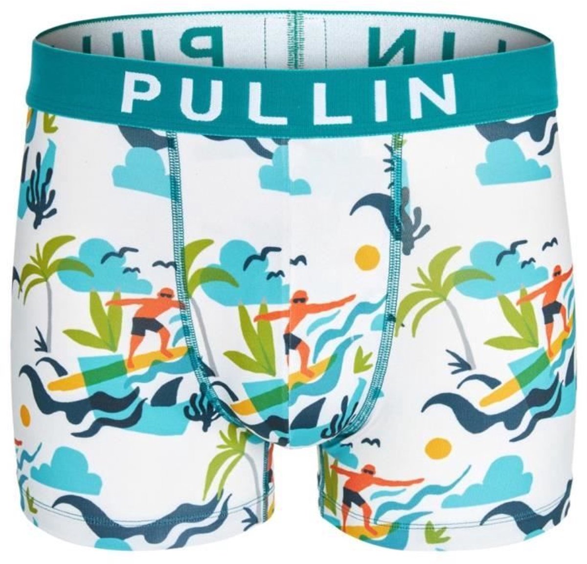 PULL-IN MAS-ISLAND - Boxershort - wit en cyaan - XL