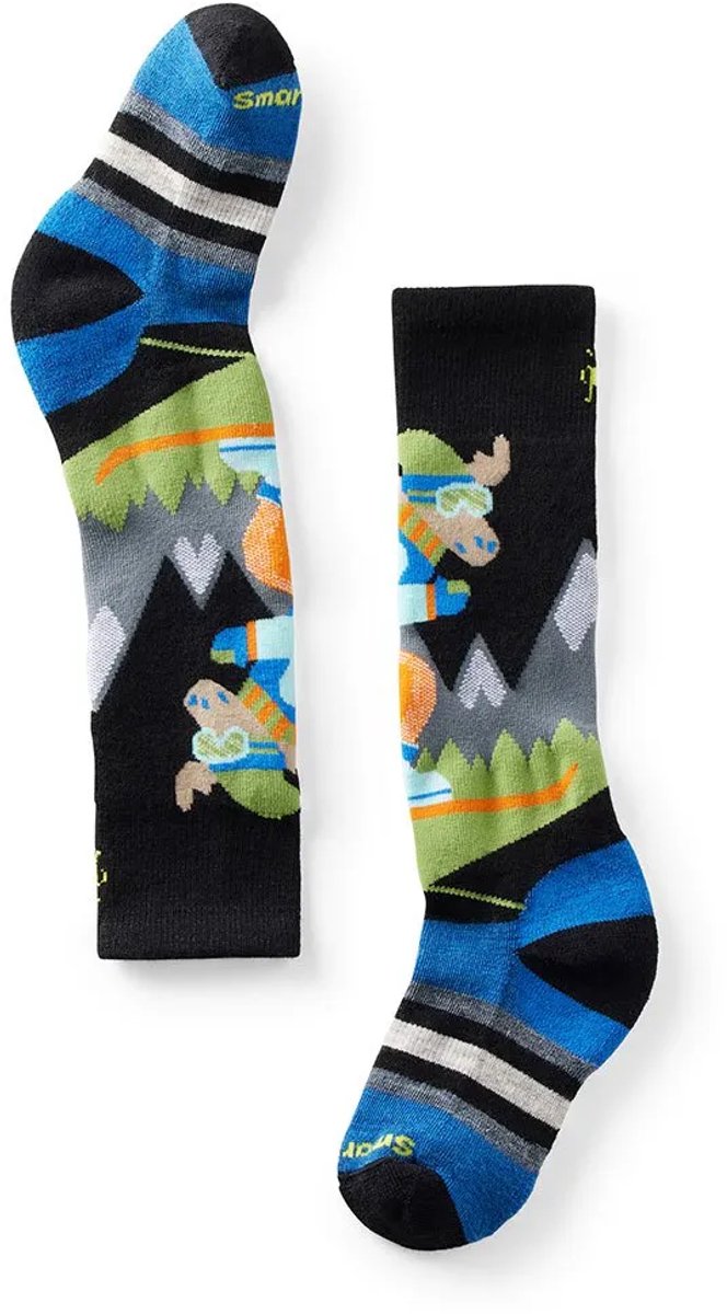 Smartwool Wintersport Full Cushion Mountain Sokken Veelkleurig Kinderen Zwart
