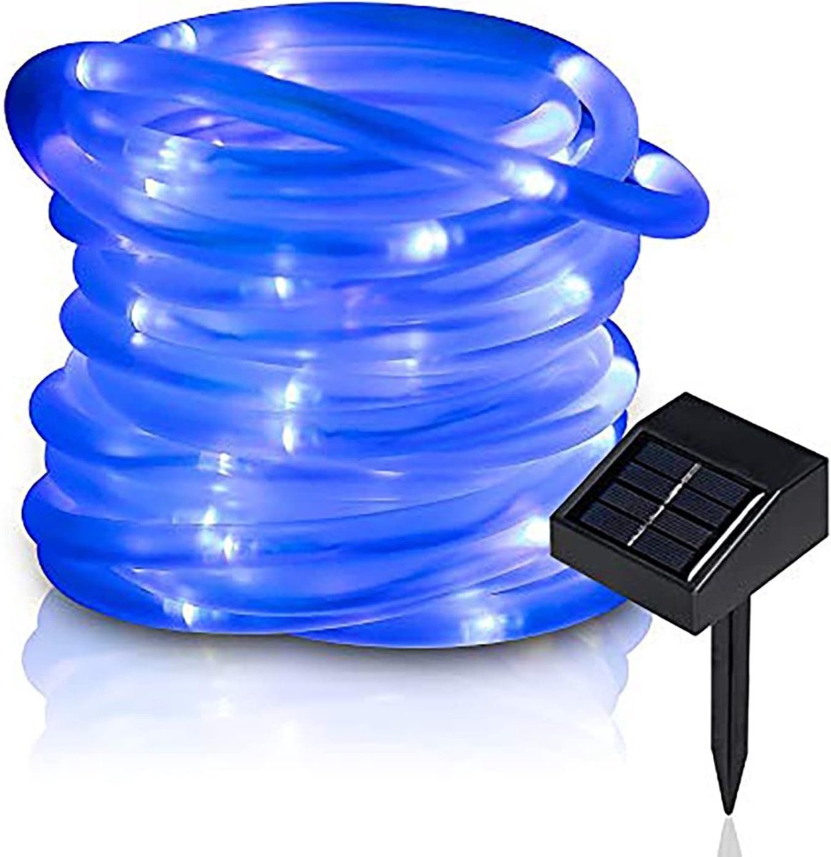 Lichtsnoer op zonne-energie - Blauw - 5 m - Waterdichte Lichtketting met 50 LEDs - Voor Buiten en Binnen