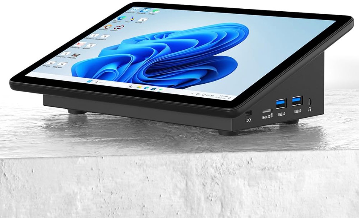 Mini Computer PC 10,1 Inch - Touchscreen Display - Win 11 N5095 - Compacte desktop met lange batterijduur - ShopVlot
