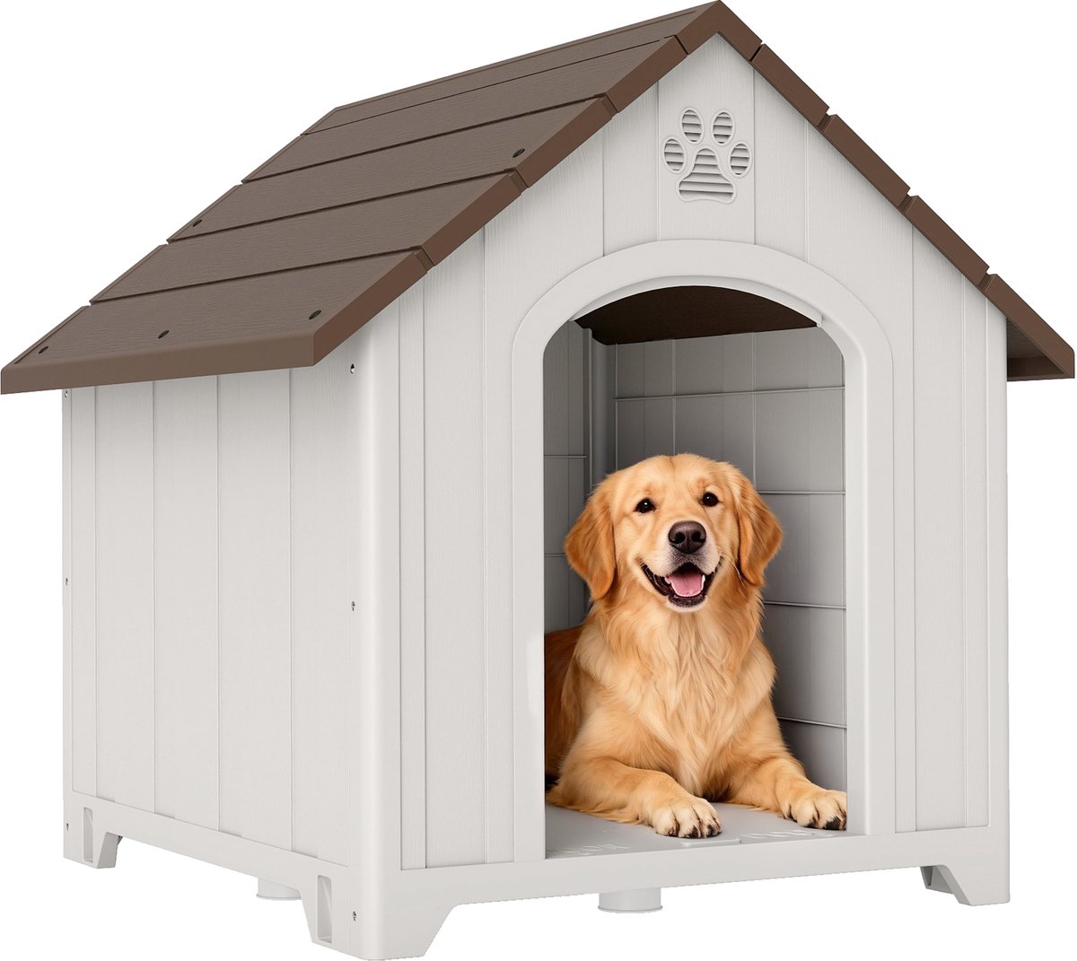 PawHut Hondenhok - PP - 88x79x89cm - Grijs