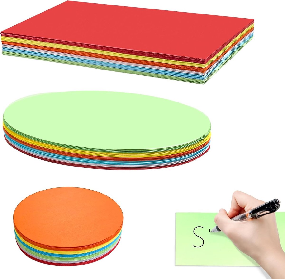 Set van Presentatiekaarten - Multi-kleur - 30 cm x 22 cm - Zelfklevend Papier - Voor Presentaties en Onderwijs