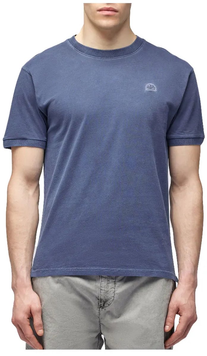 Sundek New Dey Logo T-shirt Met Korte Mouwen Blauw 2XL Man