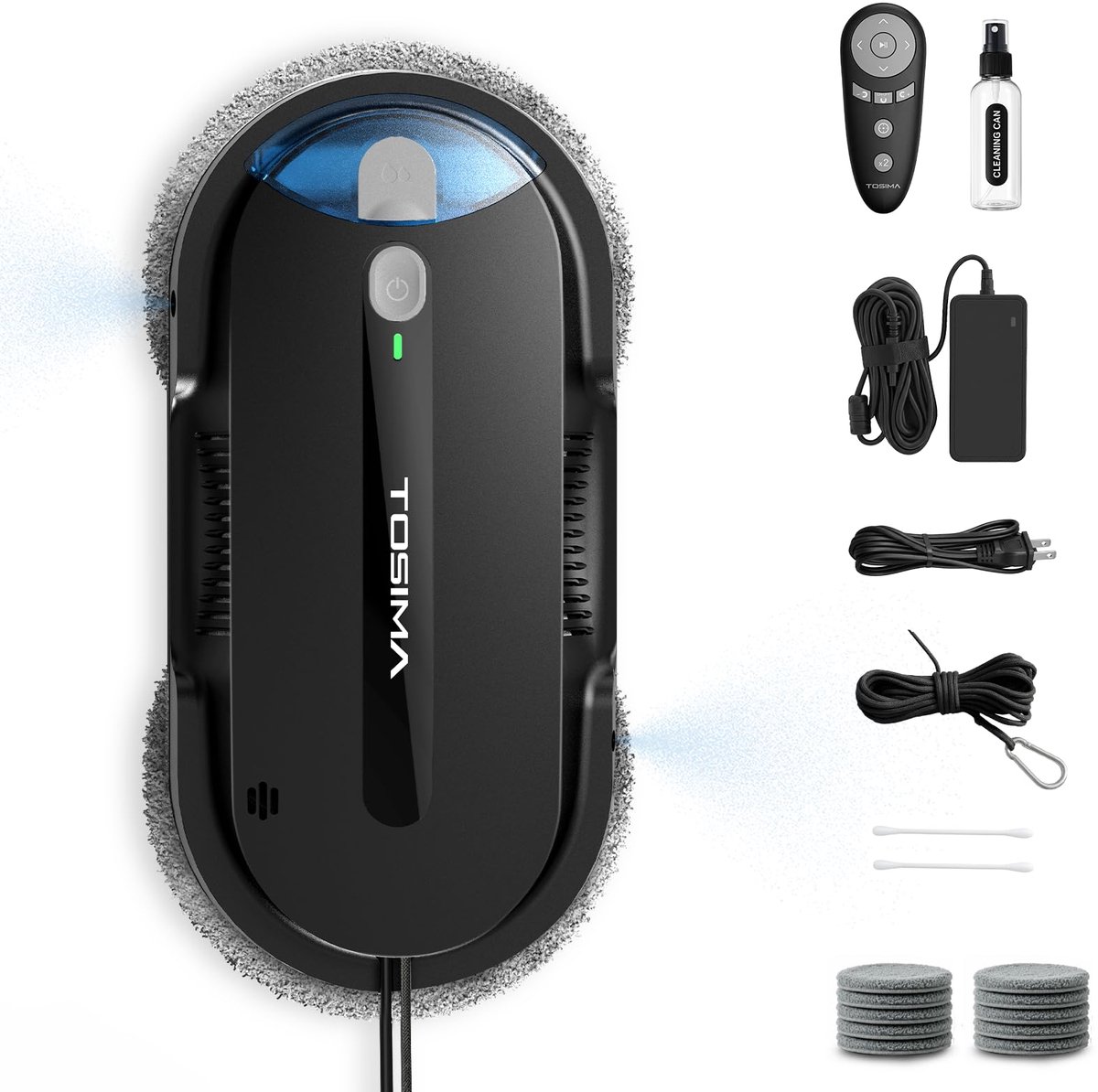 Raamreinigingsrobot met dubbele sproeiers - ultrasone waterverstuiving - 85 ml waterreservoir - ShopVlot