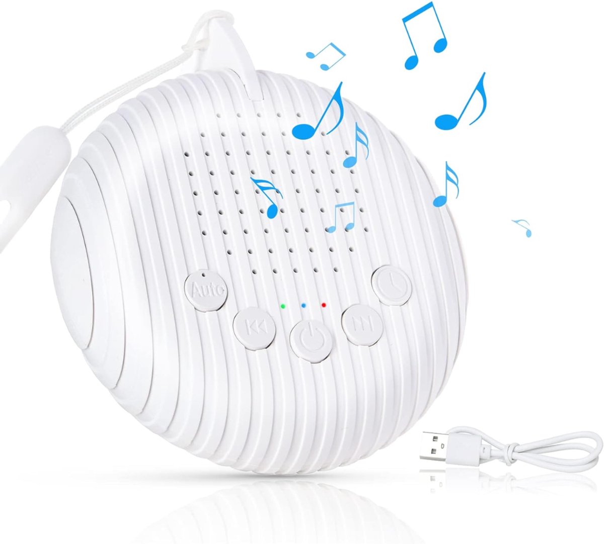 Allvia® White Noise Machine - White Noise - Numsy White Noise - Wit - 12cm x 12cm x 4cm