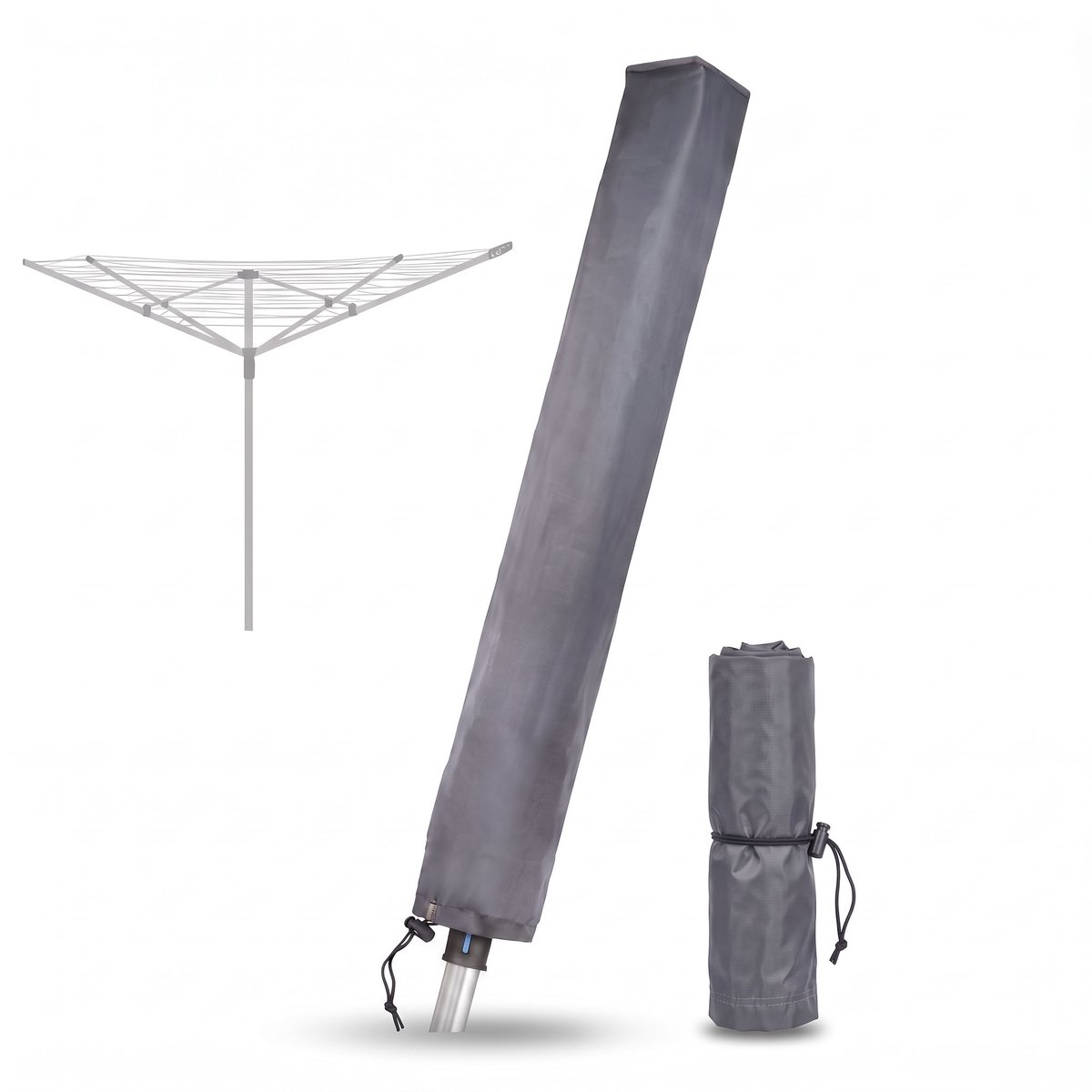 Namajunas – Waslijnbeschermer 180 × 18 × 18 cm, 600D, UV-bestendig, met ritssluiting, waterdicht, stofdicht en vlekbestendig. Compatibel met alle modellen van merken zoals Leifheit, Brabantia en Vileda.