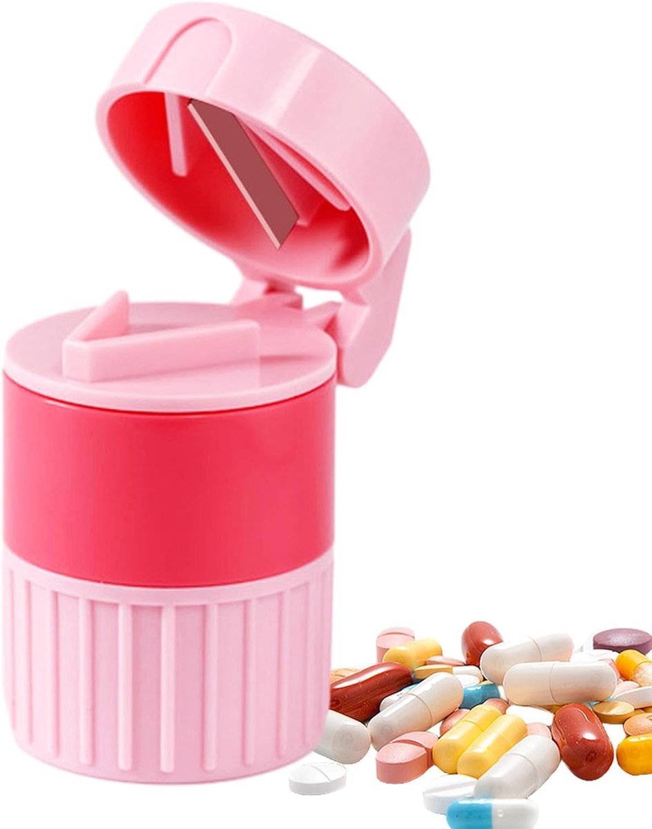 Pil Cutter - PP 5x5x9.5cm | Draagbare Tablet Grinder met Opslagdoos