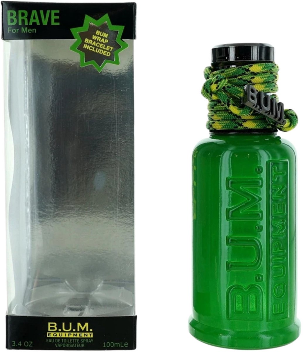 Bum Equipment Brave For Men Edt Sp W/ Wrap Bum Bracelet