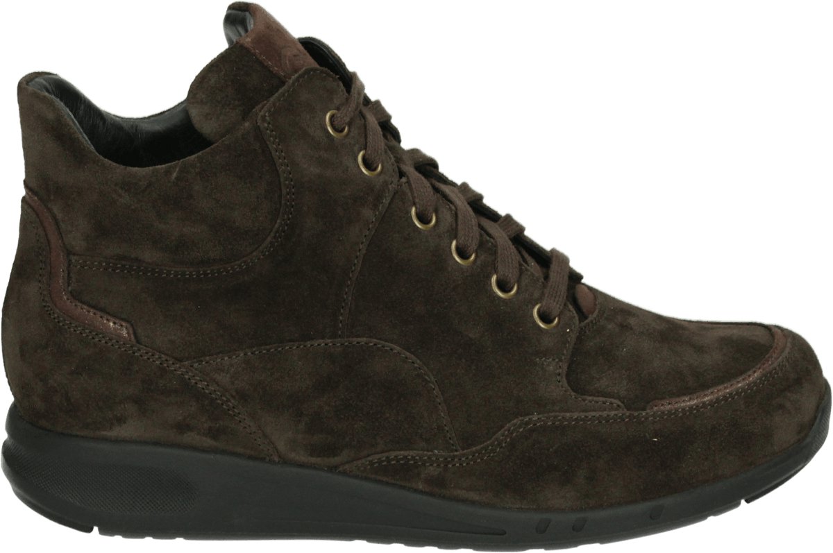 Durea - 9735 K - Hoge sneakersVeterbootsDames veterschoenenDames sneakersHalf-hoge schoenen - Kleur: Bruin - Maat: 40