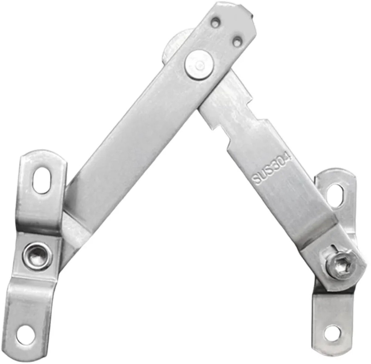 Raambegrenzer, miniatuur winddeflector, roestvrijstalen beugel, veiligheidsraamslot Geschikt voor scholen, hangende raamwinddeflector, 13 mm