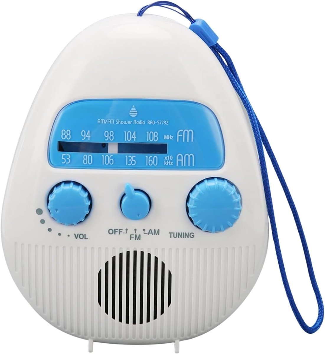 Draadloze Waterdichte Doucheradio - Wit - Compact en Draagbaar - Voor Badkamers en Buiten