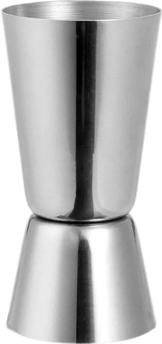 Dubbelzijdige roestvrijstalen maatbeker, 25/50 ml, compact en draagbaar, Geschikt voor bars en het mixen van cocktails, nauwkeurige Geschikt vooring.