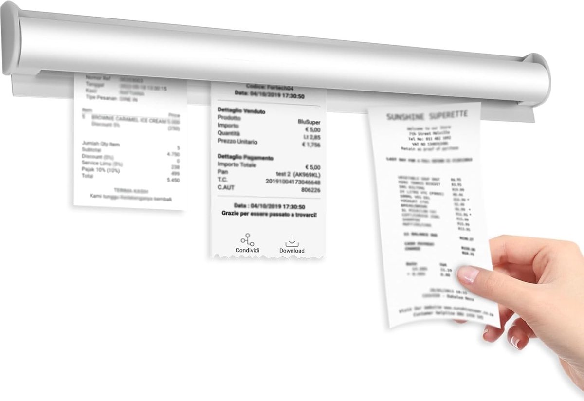 Self-adhesieve bonband van 30 cm voor de horeca, ideaal voor kassabonhouders en organisatie