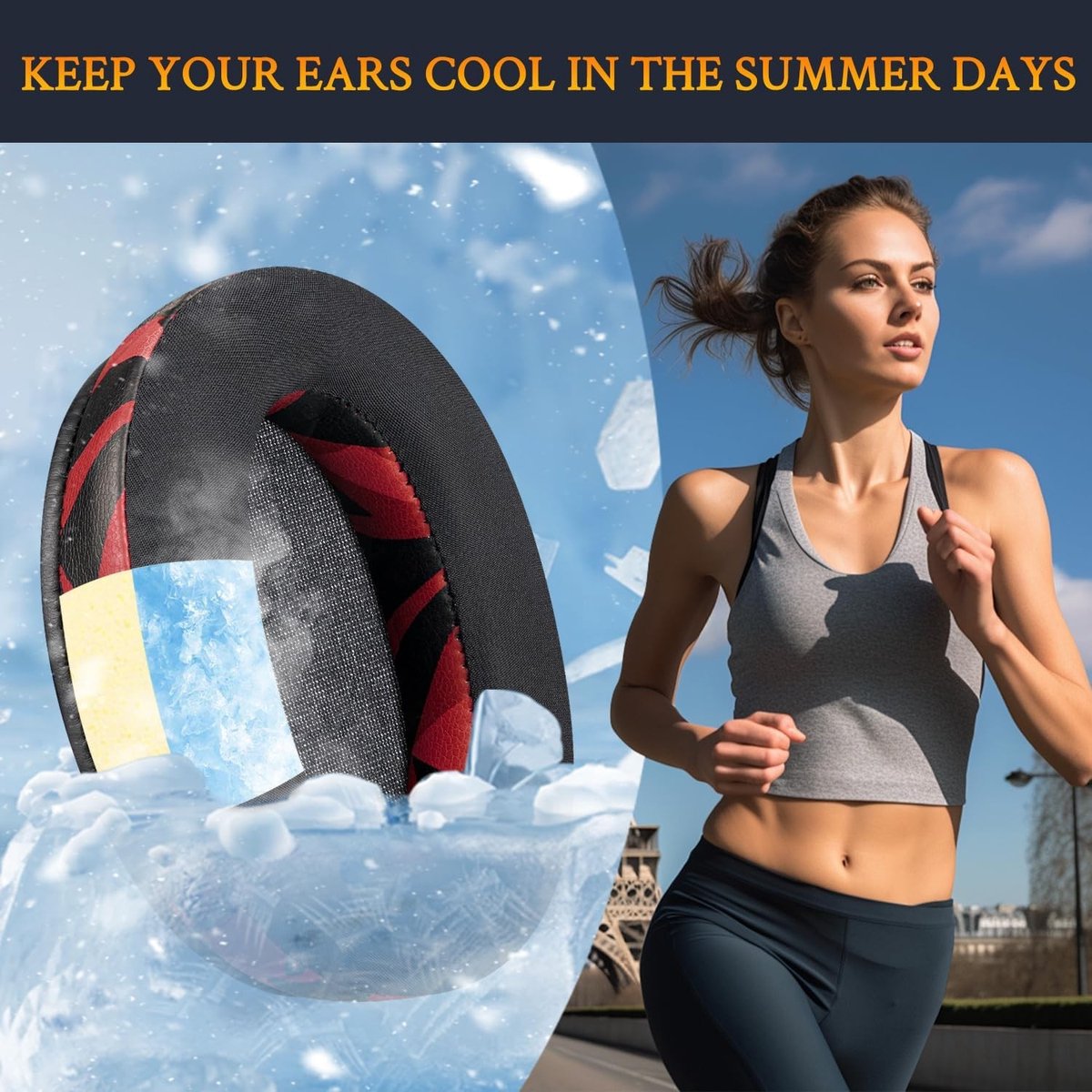 Vervangende Cooling Gel Oorkussens voor Extra Bass Noise Cancelling Hoofdtelefoons, Comfortabele Earpads met Gel en Geluidsisolatie voor Duidelijke Geluidservaring