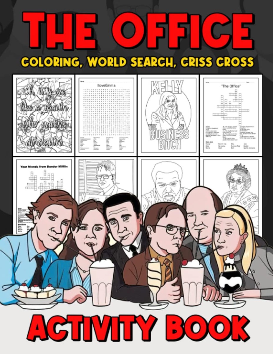 The Office Activity Book: All In One: Word Search, Crossword Puzzles, Quotes And Coloring..., White Elephant Gifts For - ShopVlot