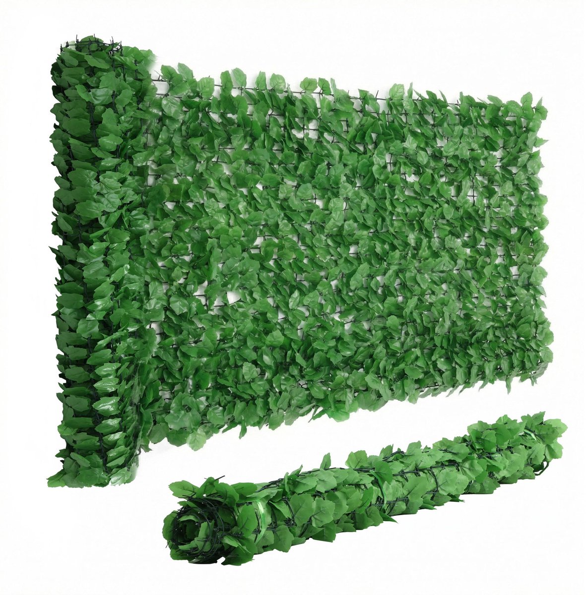 Famanu – Kunsthaag tuinscherm, 300 x 150 cm, afscherming voor tuin en balkon, donkergroene bladeren