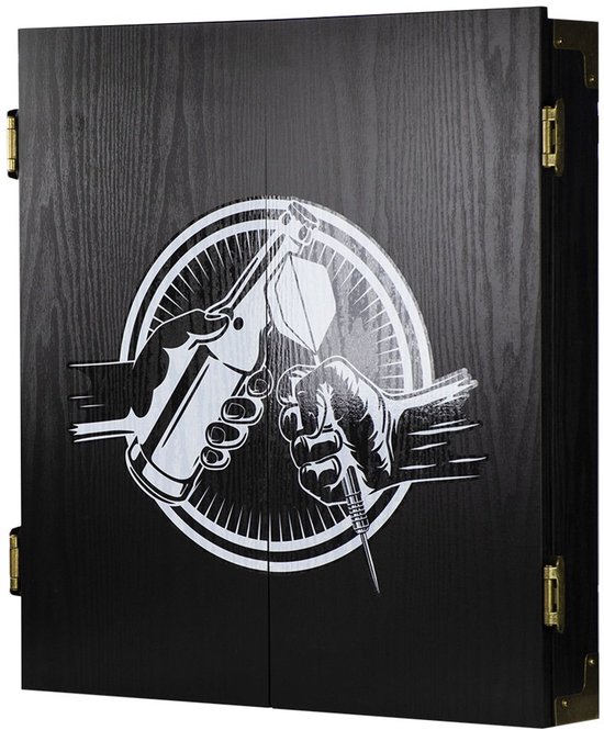 Bull's Dartkabinet - Bier & Darts Print - Zwart Wit van Bull's — afbeelding 2