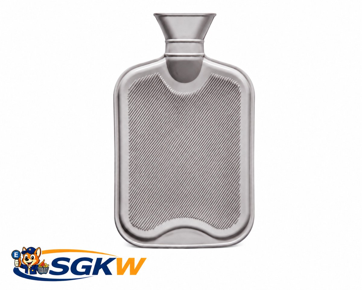 Kruik van natuurlijk rubber, 2 liter, licht grijs