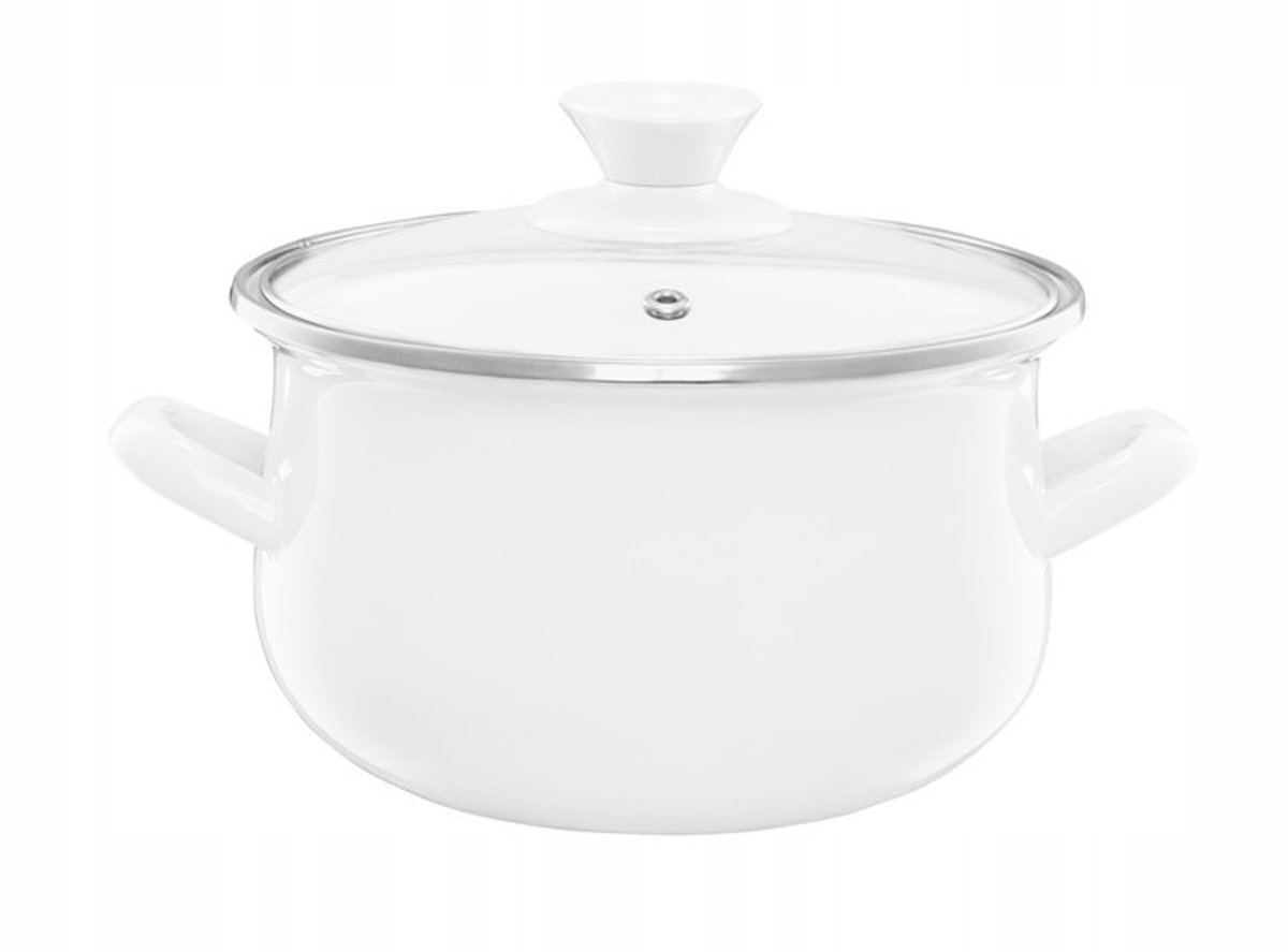 Emmeren Pyza Pan met Deksel, Crème, 16 cm, 2L