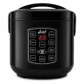 Rijstkoker 1.8L met stomer - PFAS-vrij - Slowcooker met Timer - 10 Porties - Multicooker - Rice Cooker - Zwart - Vivid Green