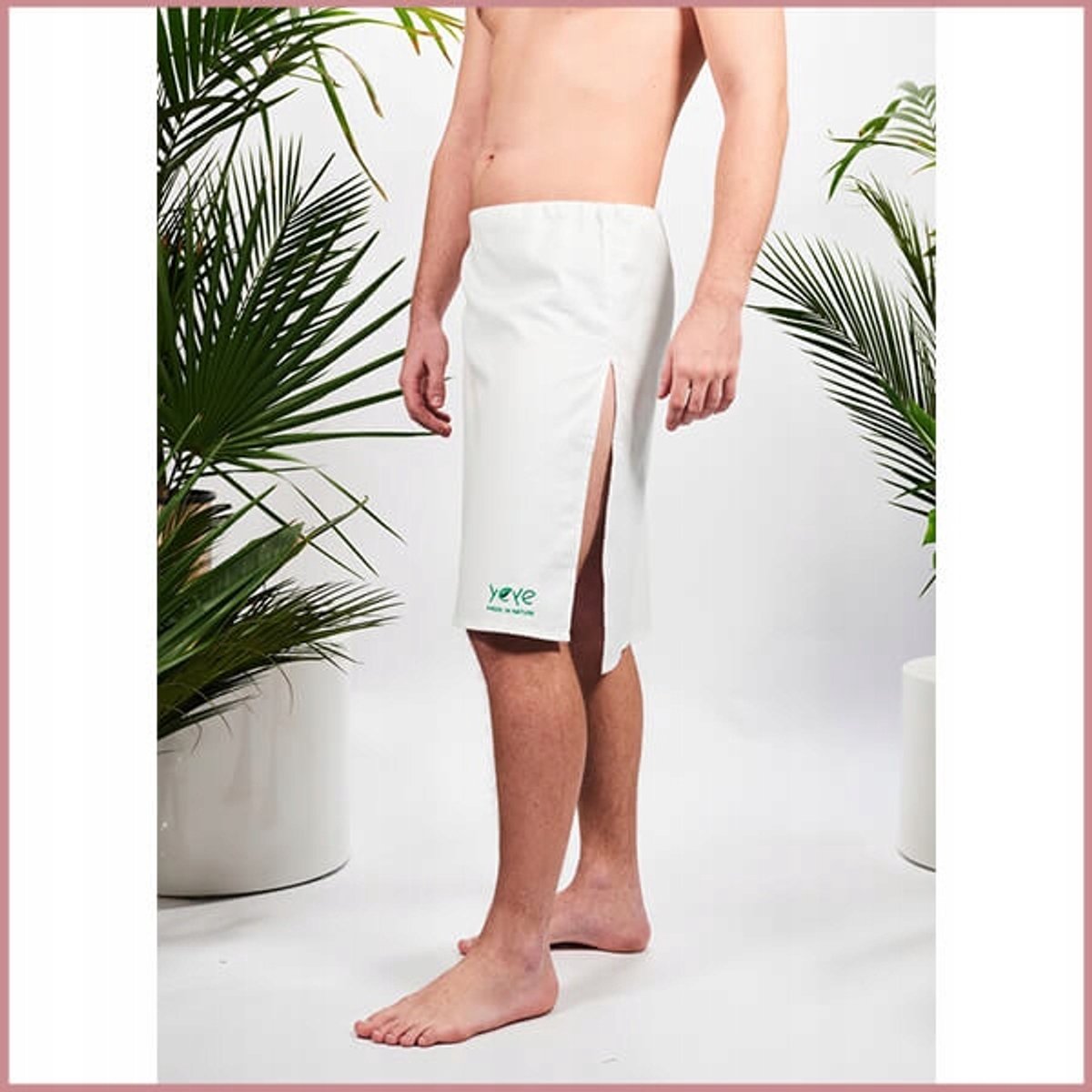 Yeye Sauna Kilt Heren Wit Maat XL - 100% Katoen