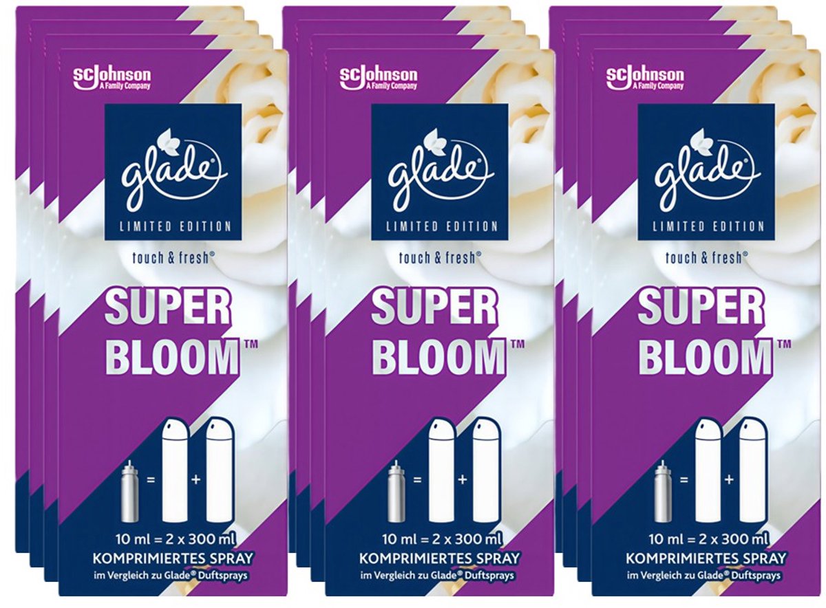 Glade Touch & Fresh Mini Spray Navulling Superbloom 12 x 10 ml