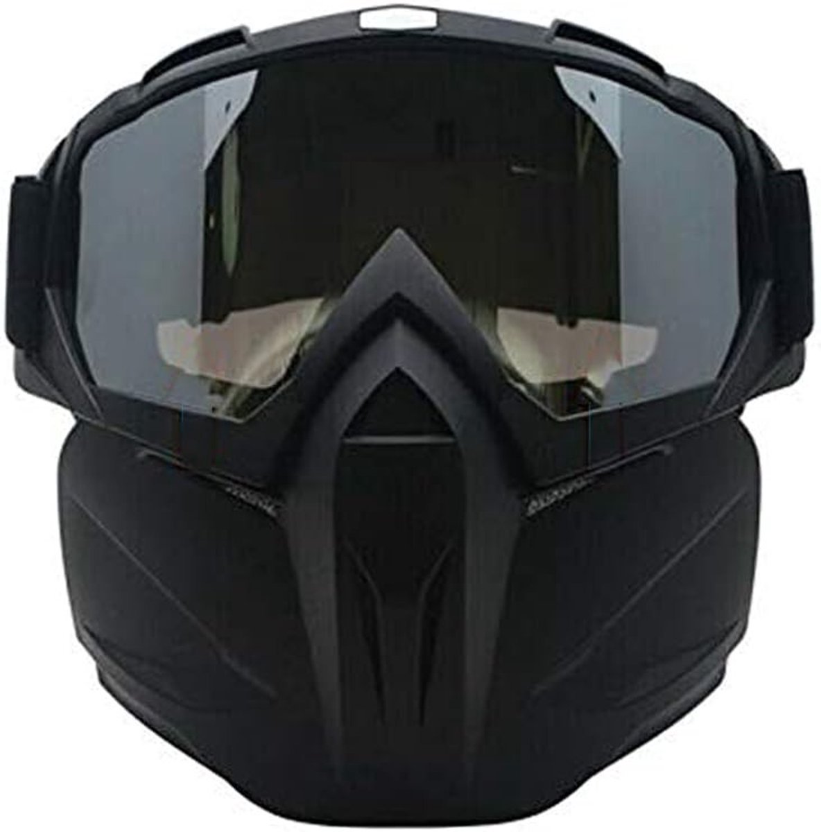 Modulaire Winddichte Goggles Masker met UV-bescherming en Bescherming tegen Sneeuwblindheid voor Motorrijden, Bergbeklimmen en Skiën - Zwart