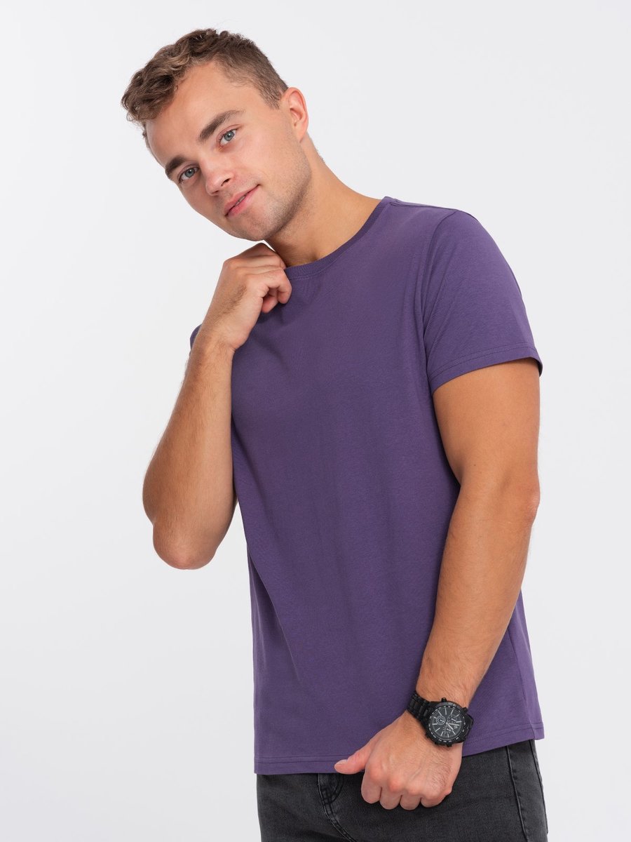 Ombre - Karadok - T-Shirt Heren - Paars - Modaitalia