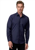 ItalianStyle - Karmia - Herenoverhemd - Navyblauw - Slimfitmodel